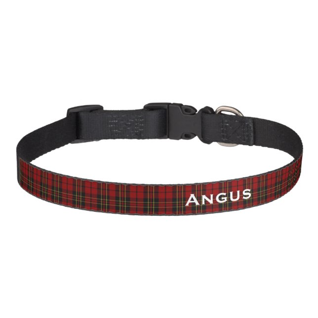 Classic Brodie Tartan Plaid Custom Dog Collar (Front)