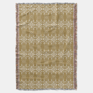 Classic Bronze Mist Ornamental  Throw Blanket