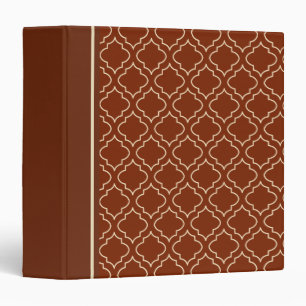 Classic Brown and Cream Pattern Binder