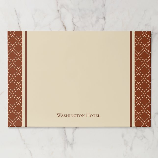 Classic Brown Desk Notepad  Paper Pad (Front)