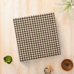 Classic Brown Ivory Pepita Houndstooth Pattern    3 Ring Binder<br><div class="desc">Evergreen elegant and classic fabric pattern,  featuring pepita / houndstooth pattern in brown and ivory color combination. Pepita houndstooth brown pattern binder</div>