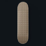 Classic Brown Ivory Pepita Houndstooth Pattern Skateboard<br><div class="desc">Evergreen elegant and classic fabric pattern,  featuring pepita / houndstooth pattern in brown and ivory color combination. Pepita houndstooth brown pattern skateboard</div>