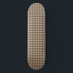 Classic Brown Ivory Pepita Houndstooth Pattern Skateboard<br><div class="desc">Evergreen elegant and classic fabric pattern,  featuring pepita / houndstooth pattern in brown and ivory color combination. Pepita houndstooth brown pattern skateboard</div>
