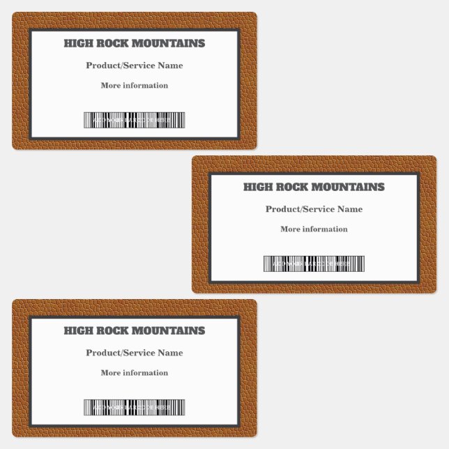 Classic Brown Leather Safe Brand Labels (Group)