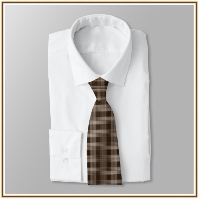 Classic Brown Plaid Neck Tie (Creator Uploaded)