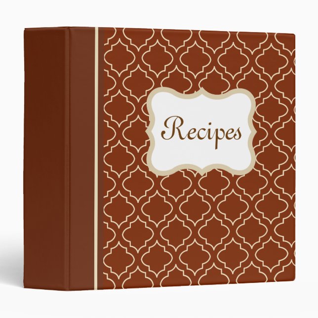 Classic Brown Recipe Binder (Front/Spine)