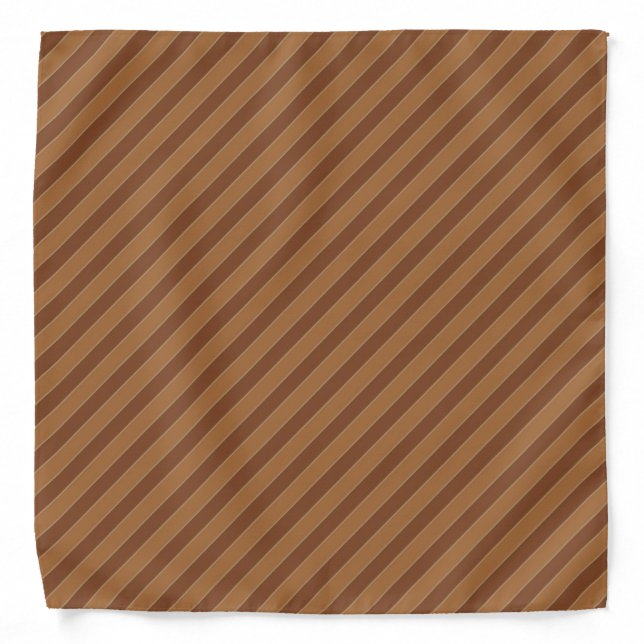 Classic Brown Stripes Bandana (Front)
