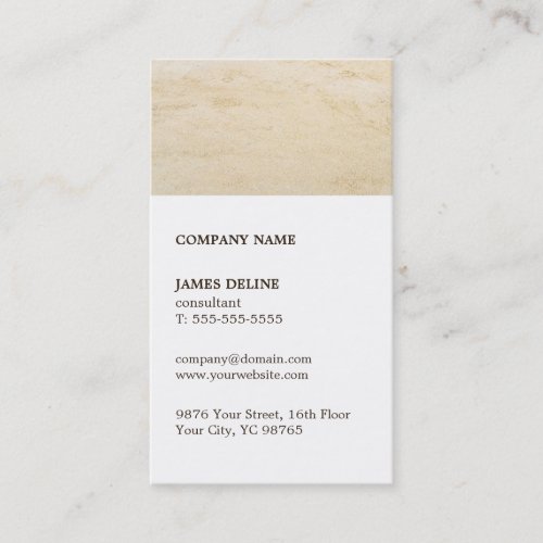 Classic Brown White Sand Consultant Business Card