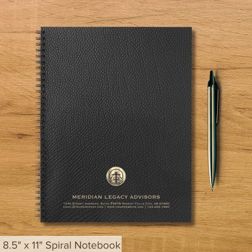 Classic Brushed Gold Logo Notebook