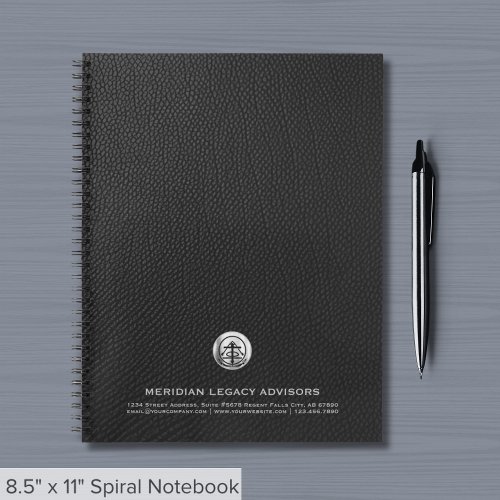 Classic Brushed Silver Logo Notebook