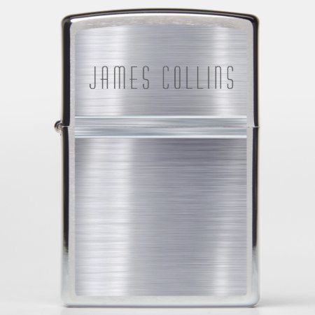 Classic Brushed Silver Metal Personalized Zippo Lighter