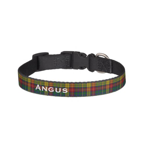 Classic Buchanan Tartan Plaid Custom Dog Collar