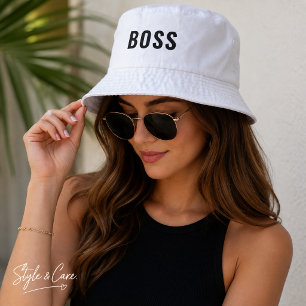 Classic Bucket Hat Featuring Bold BOSS Lettering