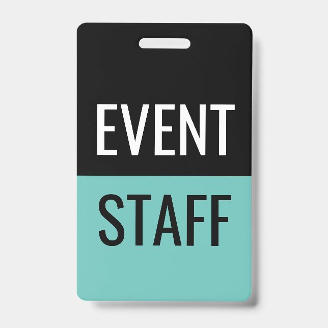 Classic Budget Event Staff Badges (Front)