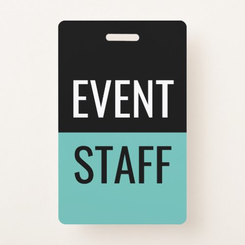 Classic Budget Event Staff Badges