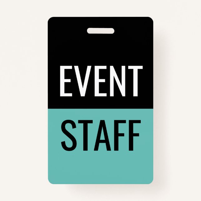 Classic Budget Event Staff Badges (Back)