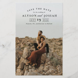 Classic Budget Photo Wedding Save The Date