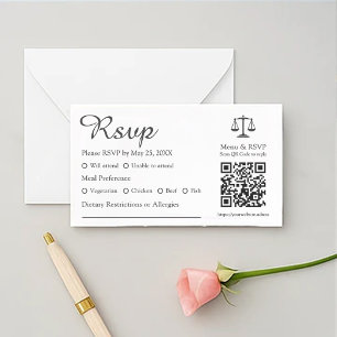 Classic Budget QR Code Menu Options Law Event RSVP