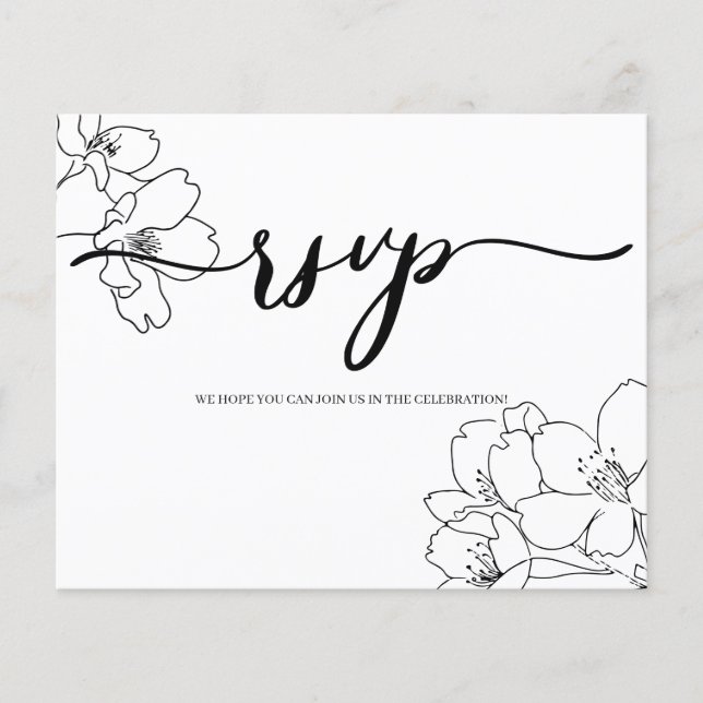 Classic/Budget/ RSVP card. Flyer (Front)