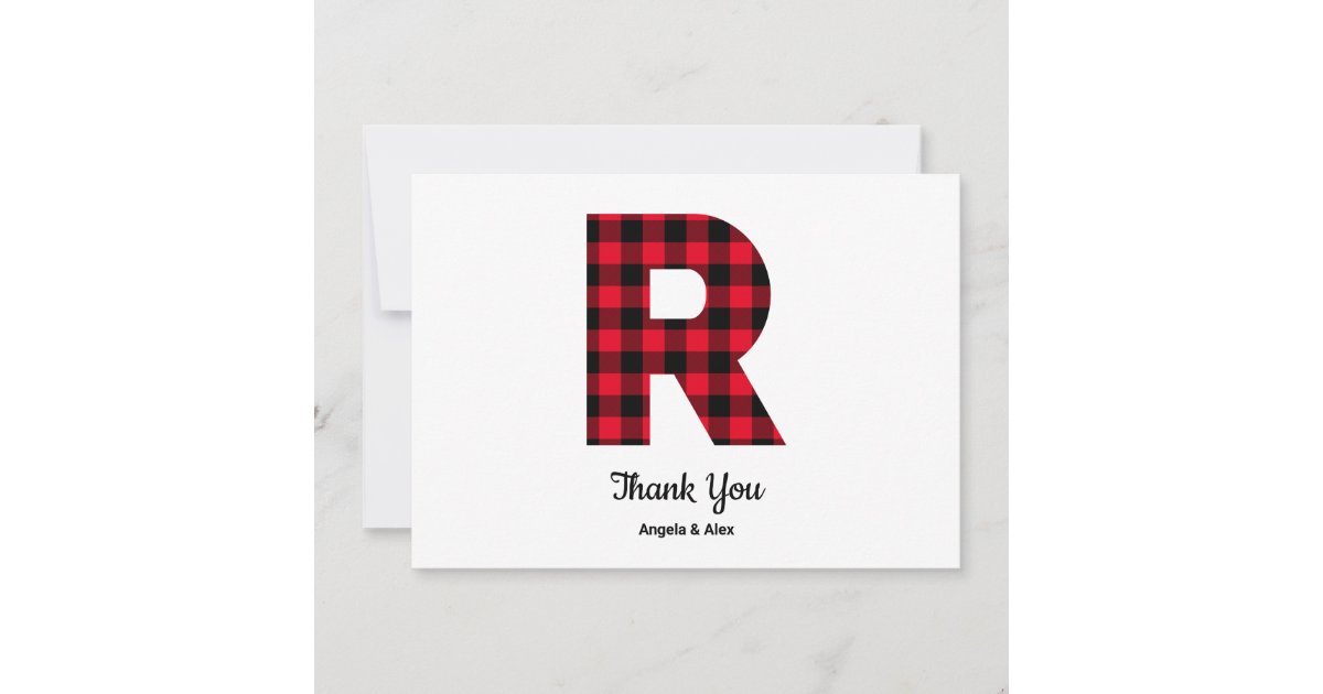 The Letter J - Monogram in Rainbow and Black Buffalo Plaid