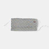 Classic buffalo plaid pattern with monogram adult cloth face mask (Front, Folded)