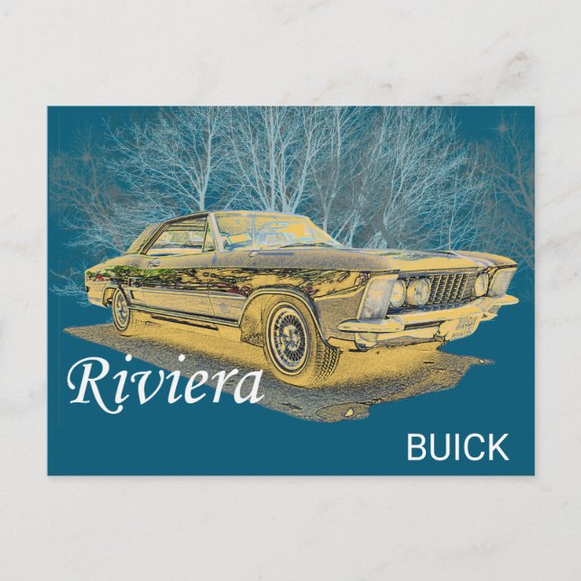 Classic Buick Riviera Postcard (Front)