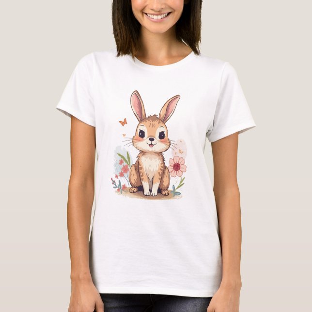 Classic Bunny Design -Minimalistic T-Shirt (Front)