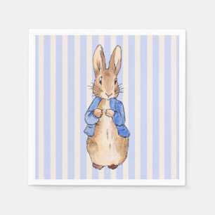Classic bunny in blue jacket napkins