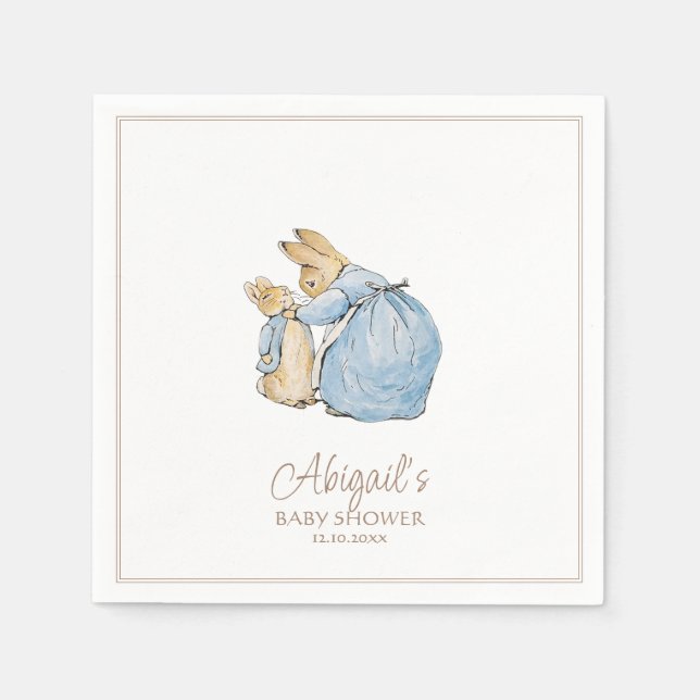 Classic Bunny Rabbit Baby Shower Napkins (Front)