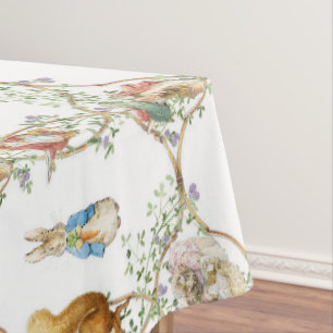 Classic Bunny Rabbit Birthday Tablecloth