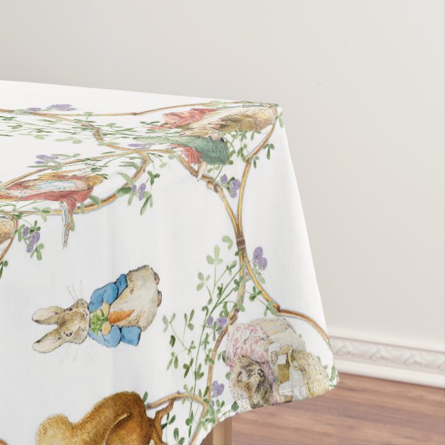 Classic Bunny Rabbit Birthday Tablecloth (In Situ)
