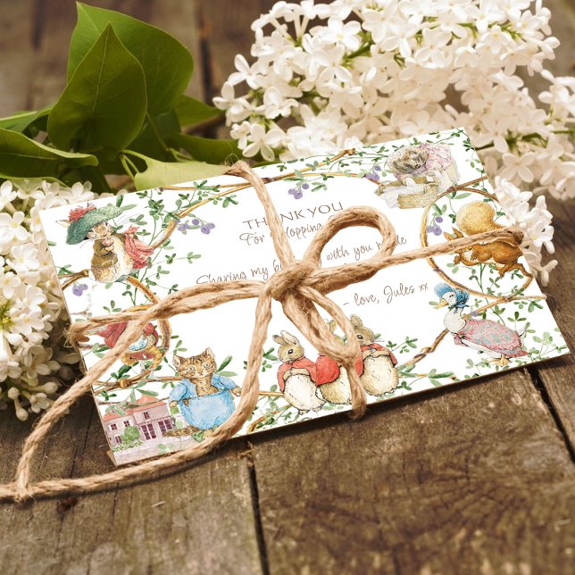 Classic Bunny Rabbit Birthday Thank You Card (Creator Uploaded)