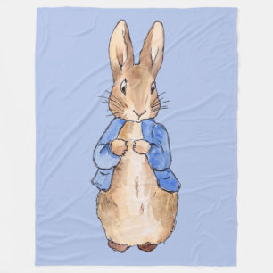Classic bunny rabbit blue jacket fleece blanket