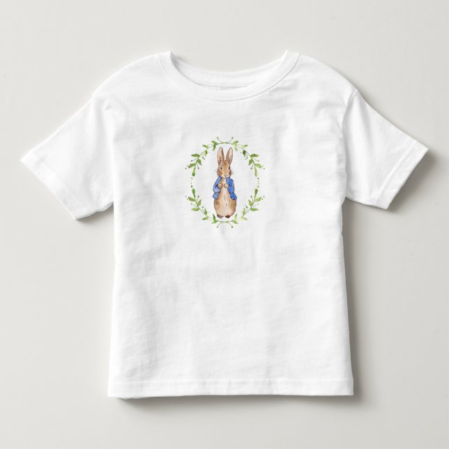 Classic bunny rabbit blue jacket toddler t-shirt (Front)