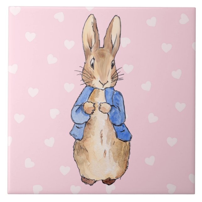 Classic bunny rabbit ceramic tile (Front)