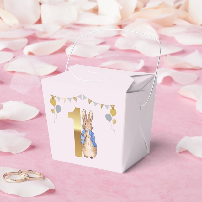 Classic Bunny rabbit First Birthday Favor Boxes (Wedding)