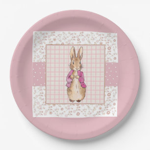 Classic bunny rabbit pink jacket paper plates