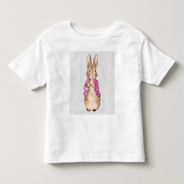 Classic bunny rabbit pink jacket toddler t-shirt (Front)