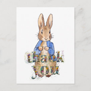 Classic bunny rabbit Thank you Postcard
