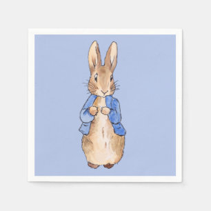 Classic bunny rabbit wearing blue jacket napkins