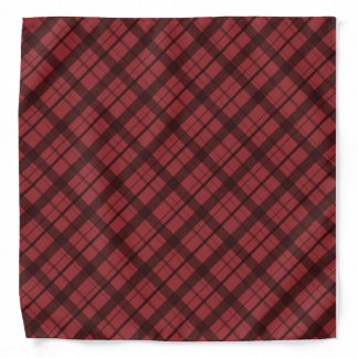 Classic Burgundy and Black Tartan Bandana, Traditi Bandana