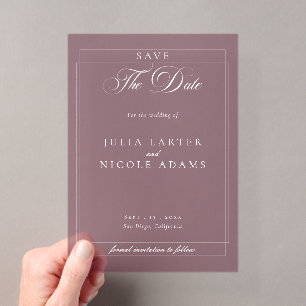 Classic Burgundy Calligraphy Wedding Save The Date
