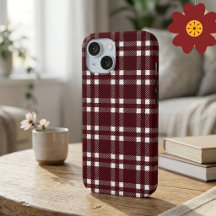 Classic Burgundy Plaid Tartan Cozy Autumn Holiday