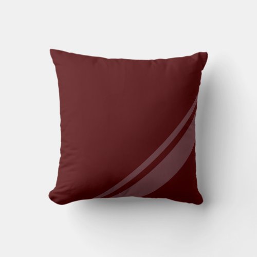 Classic Burgundy Red Elegant Striped Throw Pillow