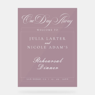 Classic Burgundy Red Wedding Rehearsal Dinner Sign