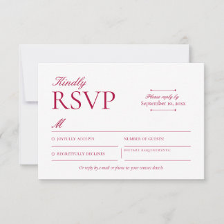 Classic Burgundy RSVP Card