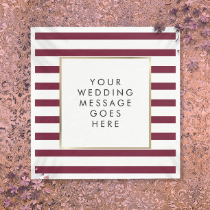 Classic Burgundy Stripe Wedding Napkins