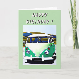 Classic Bus Birthday Card