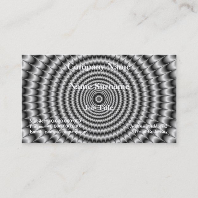 Classic Business Card   Explosion in Silver (Front)