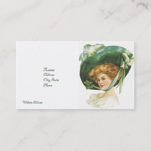 CLASSIC BUSINESS CARDS - BIG GREEN BONNET - STYLE